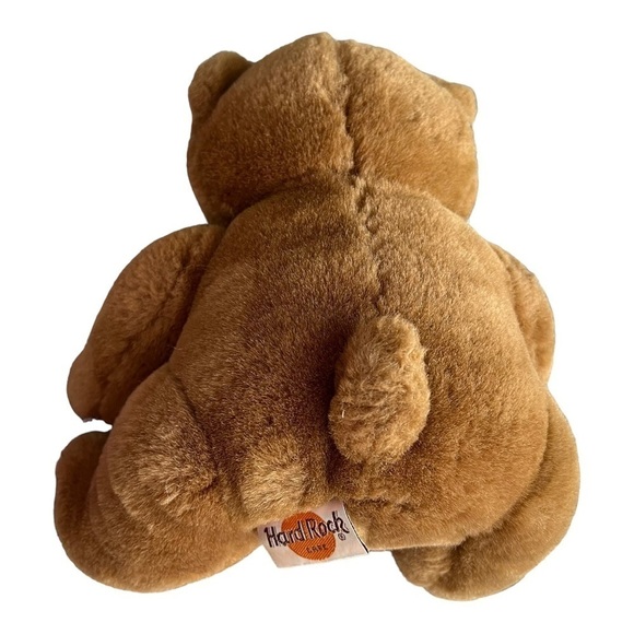 Herrington & Co 1990 Hard Rock Cafe 9”‎ Seated Teddy Bear Brown Vintage - Picture 2 of 5